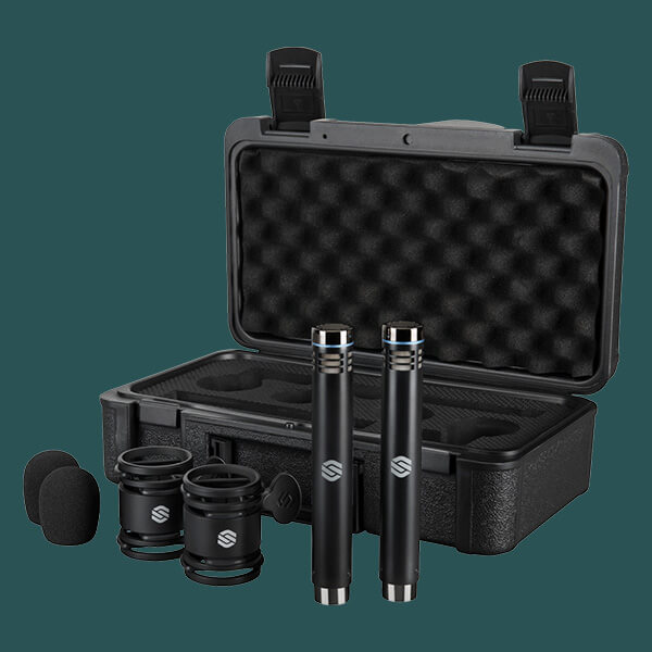 Sterling SL230MP Condenser Microphones case and components