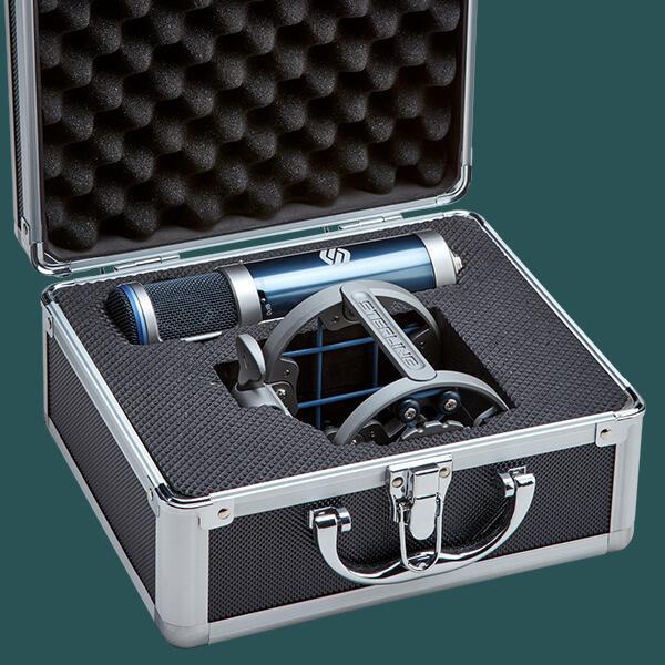 Sterling ST159 multi-pattern condenser microphone open case