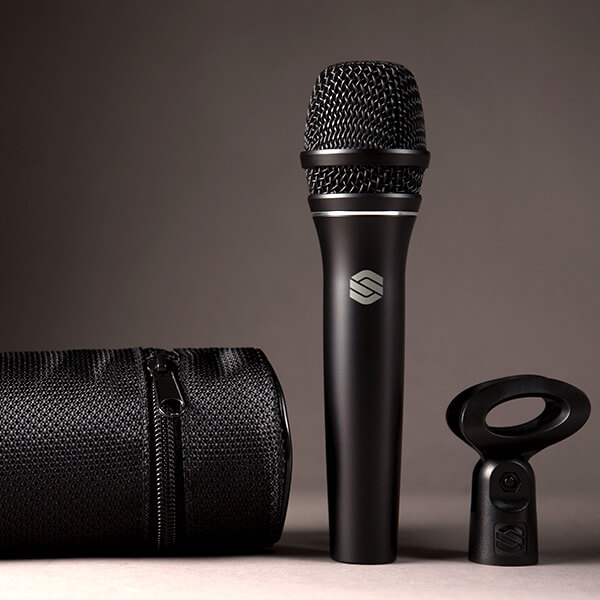 Sterling P30 Vocal Microphone with case and clip.