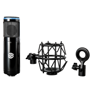 Sterling SP150SMK large-diaphragm microphone package components.