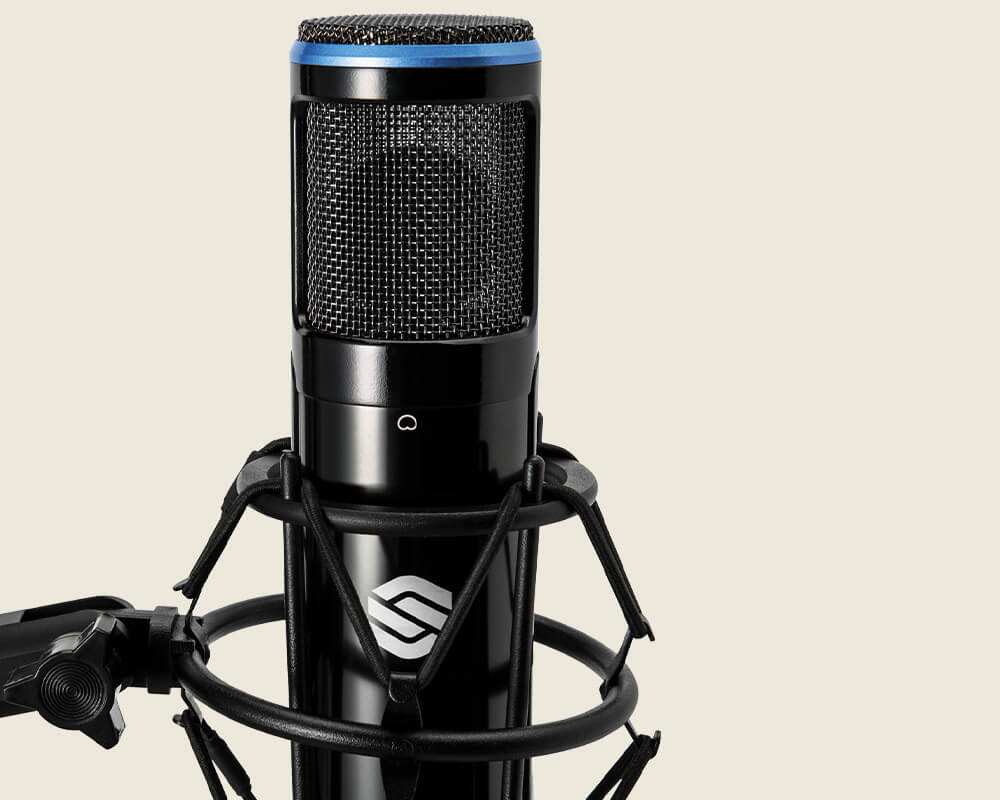 Sterling SP150SMK Studio Condenser Microphone pack on a light background.
