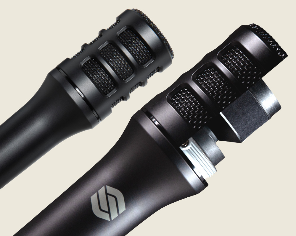 Two P10 instrument microphones on light background.