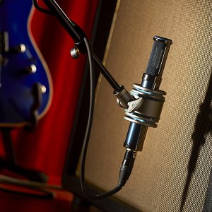 Sterling microphone close to an amplifier.
