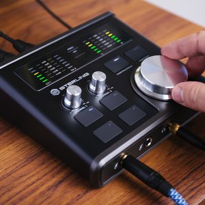 Sterling Harmony H224 audio interface close up.