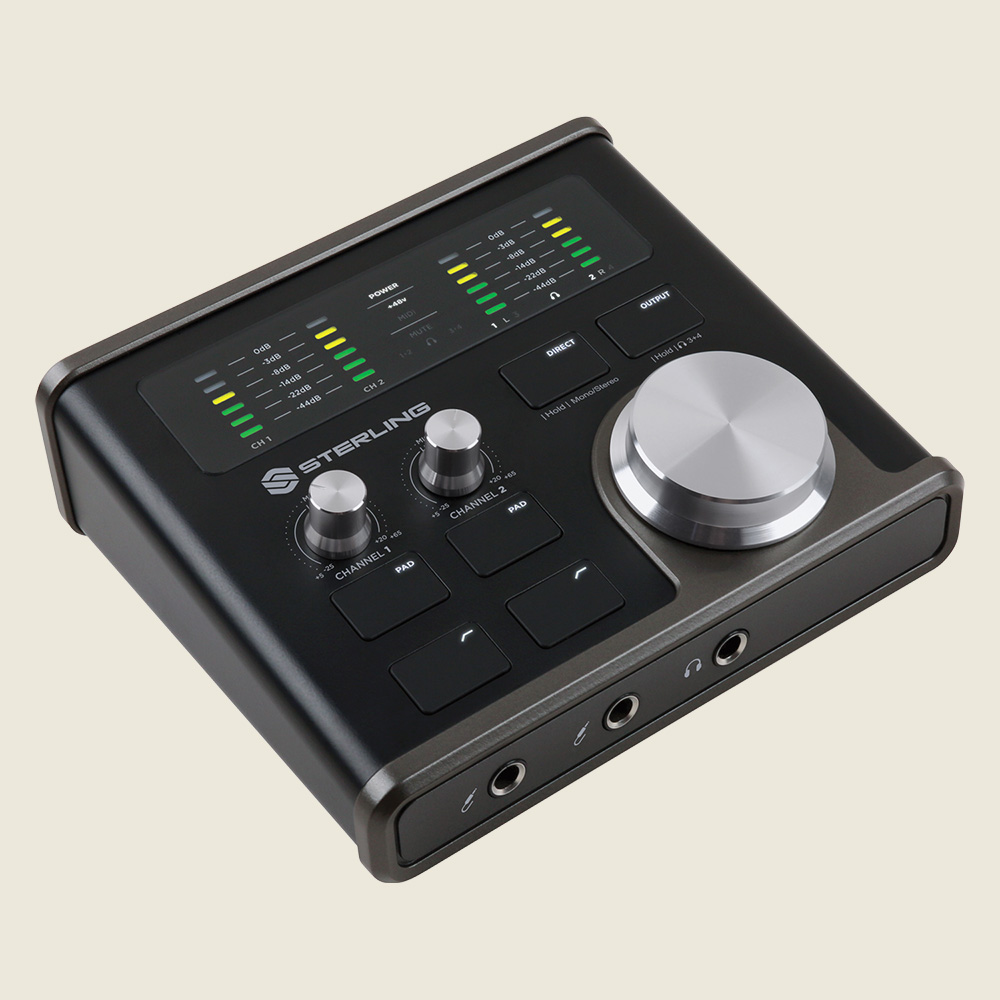 Sterling harmony h224 audio interface in light background