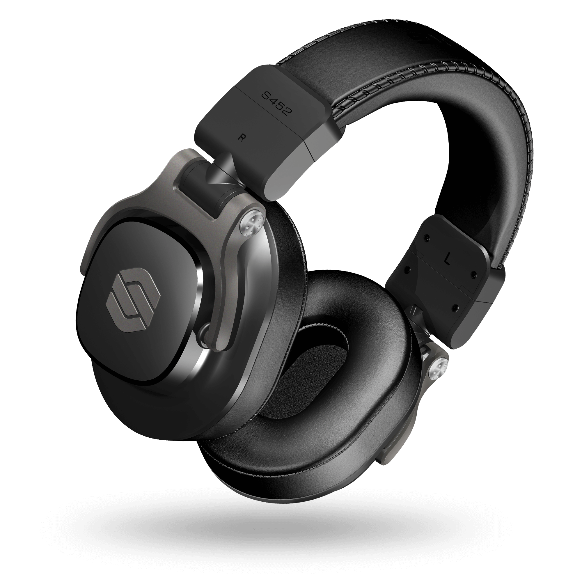 Sterling S452 studio headphones angled.