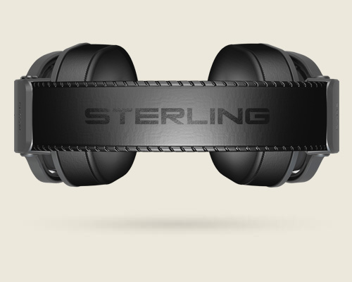 Sterling Audio S402 studio headphone top on a light background.